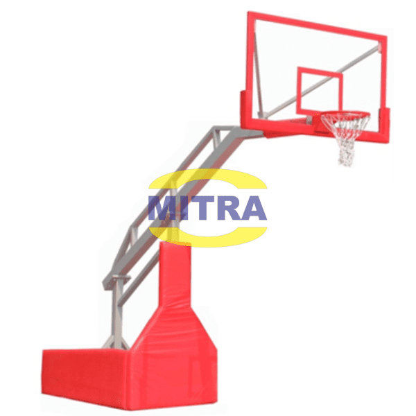 Ring Basket Portable Hidrolik Manual Dapat Dilipat Papan Pantul Akrilik Tebal 15 mm